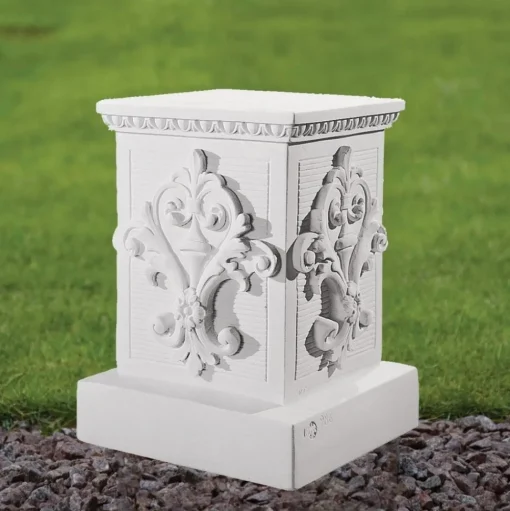 Classic 33cm Marble Resin Garden Pedestal