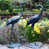 Classic Cranes Bronze Metal Garden Ornaments
