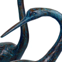 Classic Cranes Bronze Metal Garden Ornaments