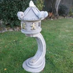 Classic Curved Japanese Pagoda Lantern Stone Garden Ornament