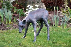 Classic Fawn 41cm Bronze Metal Garden Statue