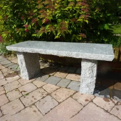 Classic Natural Granite Grey Stone Garden Bench