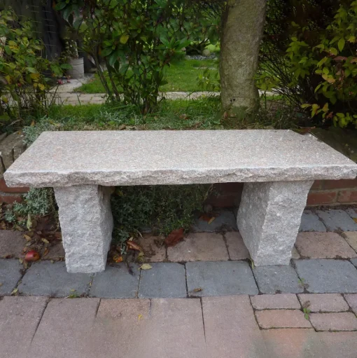 Classic Natural Granite Pink Stone Garden Bench