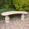 Classic Polished Rainbow Sandstone Garden Bench