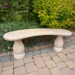 Classic Polished Rainbow Sandstone Garden Bench
