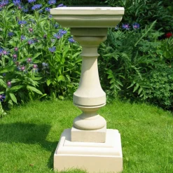 Classic Square 73cm Stone Sundial Pedestal