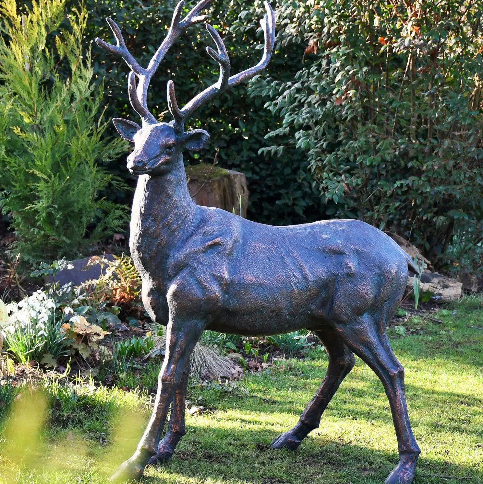 Classic Stag 143cm Bronze Metal Garden Statue