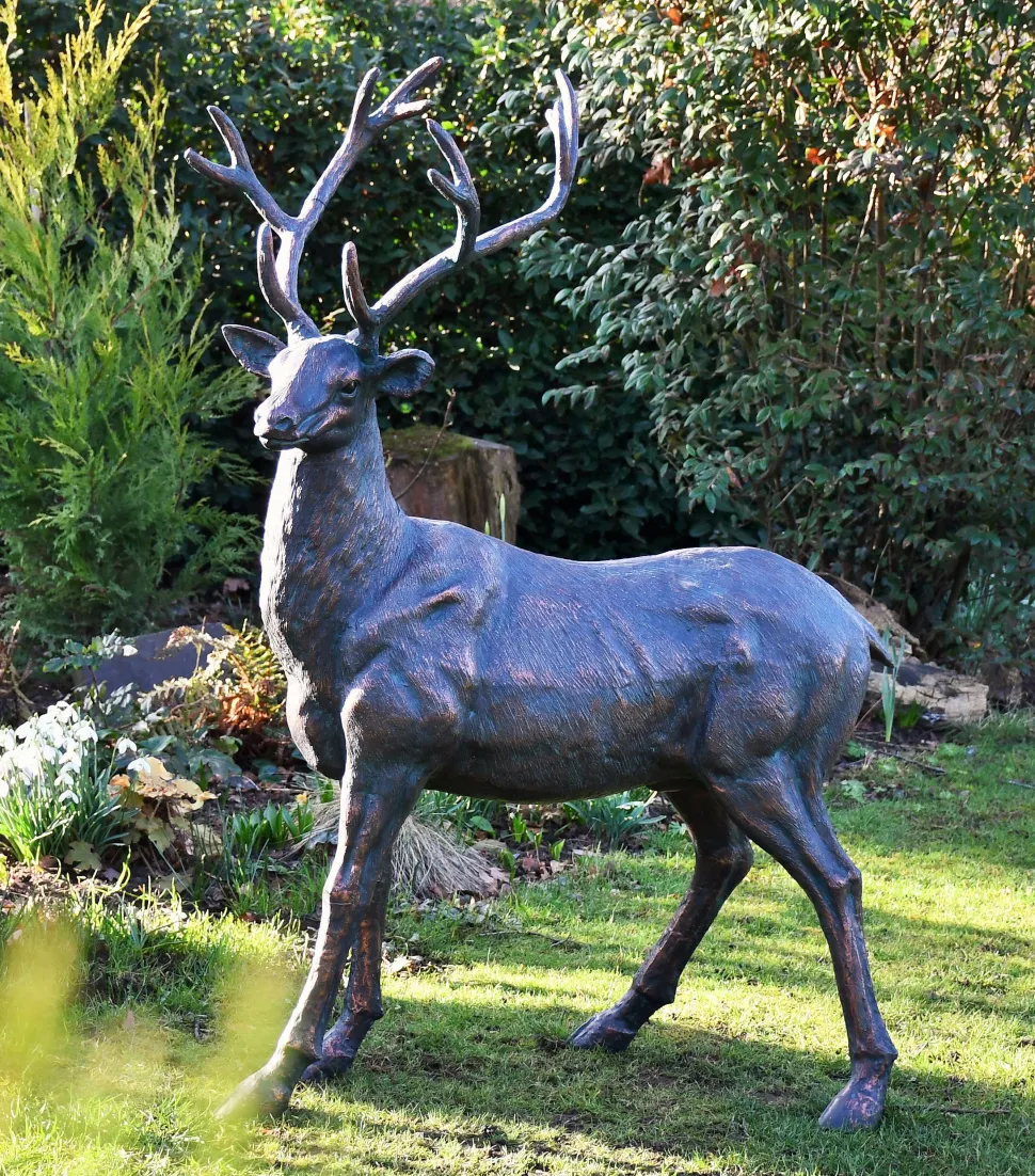 Classic Stag 143cm Bronze Metal Garden Statue