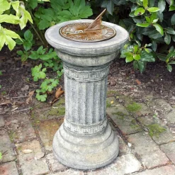 Classical Aged Brass Stone Garden Sundial