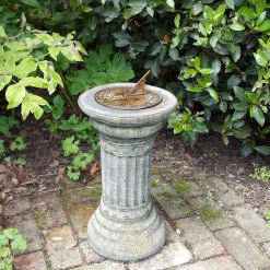 Classical Aged Brass Stone Garden Sundial