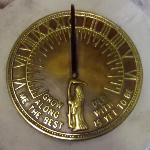 Classical Aged Brass Stone Garden Sundial