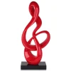 Cosmic Flow 80cm Red Resin Indoor Sculpture