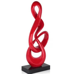 Cosmic Flow 80cm Red Resin Indoor Sculpture