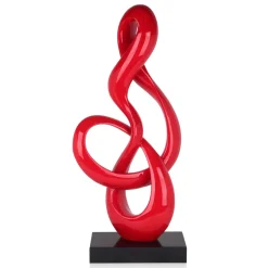 Cosmic Flow 80cm Red Resin Indoor Sculpture
