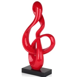 Cosmic Flow 80cm Red Resin Indoor Sculpture