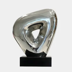 Cosmic Glow 37cm Silver Metal Indoor Sculpture
