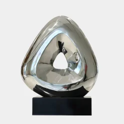 Cosmic Glow 35cm Silver Metal Indoor Sculpture
