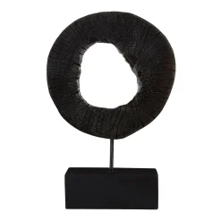 Cosmic Loop 43cm Black Wood Indoor Sculpture