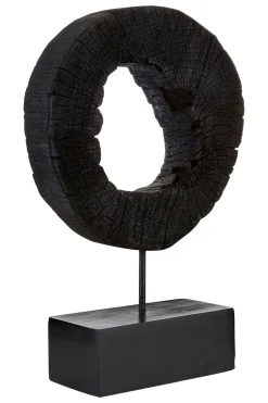 Cosmic Loop 43cm Black Wood Indoor Sculpture
