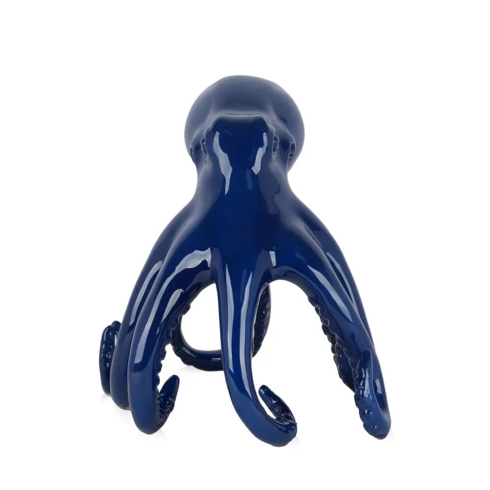 Cosmic Octopus 31cm Blue Resin Indoor Sculpture