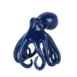 Cosmic Octopus 31cm Blue Resin Indoor Sculpture