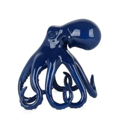 Cosmic Octopus 31cm Blue Resin Indoor Sculpture