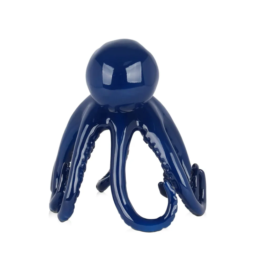 Cosmic Octopus 31cm Blue Resin Indoor Sculpture