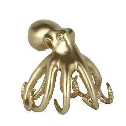 Cosmic Octopus 31cm Gold Resin Indoor Sculpture