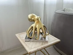 Cosmic Octopus 31cm Gold Resin Indoor Sculpture