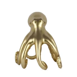 Cosmic Octopus 31cm Gold Resin Indoor Sculpture