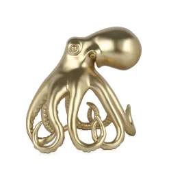 Cosmic Octopus 31cm Gold Resin Indoor Sculpture