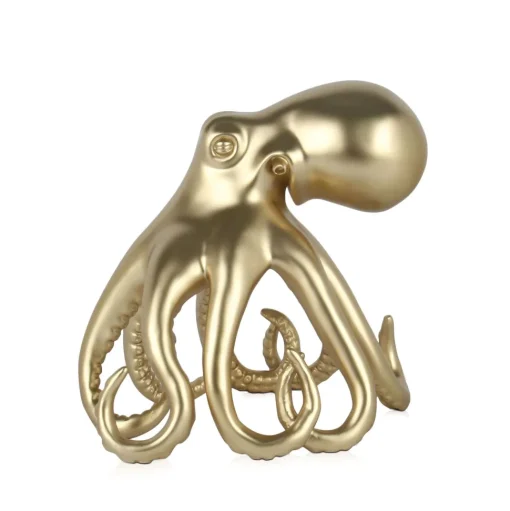 Cosmic Octopus 31cm Gold Resin Indoor Sculpture
