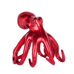 Cosmic Octopus 31cm Red Resin Indoor Sculpture