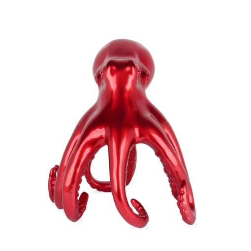 Cosmic Octopus 31cm Red Resin Indoor Sculpture