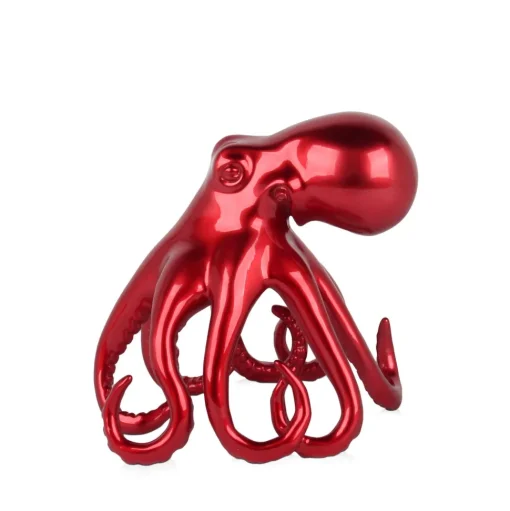 Cosmic Octopus 22cm Red Resin Indoor Sculpture