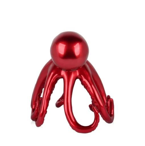 Cosmic Octopus 22cm Red Resin Indoor Sculpture