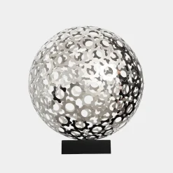 Cosmic Sphere 48cm Silver Metal Indoor Sculpture