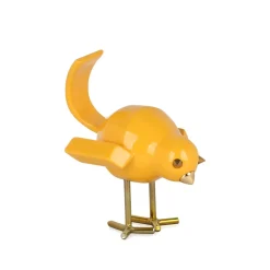 Cubic Bird 22cm Caio Yellow Resin Indoor Sculpture