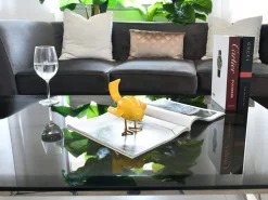 Cubic Bird 14cm Caio Yellow Resin Indoor Sculpture