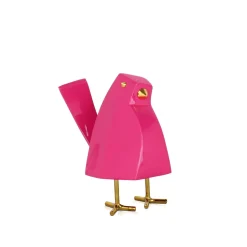Cubic Bird 14cm Magenta Resin Indoor Sculpture