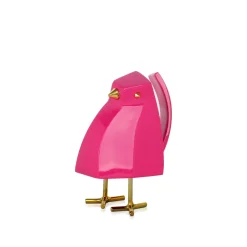 Cubic Bird 14cm Magenta Resin Indoor Sculpture