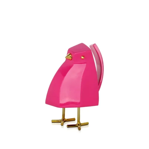 Cubic Bird 14cm Magenta Resin Indoor Sculpture