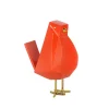 Cubic Bird 18cm Orange Resin Indoor Sculpture