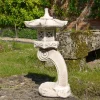 Curved Japanese Pagoda Antique Stone Garden Ornament