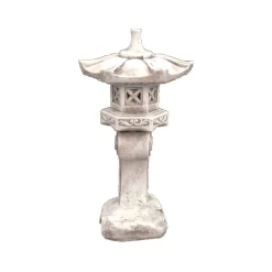Curved Japanese Pagoda Antique Stone Garden Ornament
