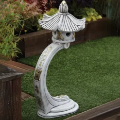 Curved Japanese Pagoda Stone Garden Ornament