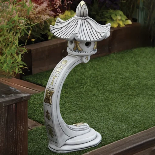 Curved Japanese Pagoda Stone Garden Ornament