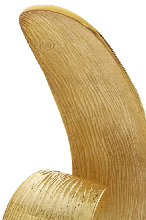 Curved Reflection 50cm Gold Metal Indoor Sculpture