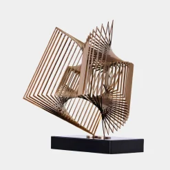 Cyber Book 46cm Copper Metal Indoor Sculpture
