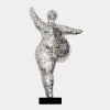 Dancing Soul 95cm Silver Metal Indoor Sculpture